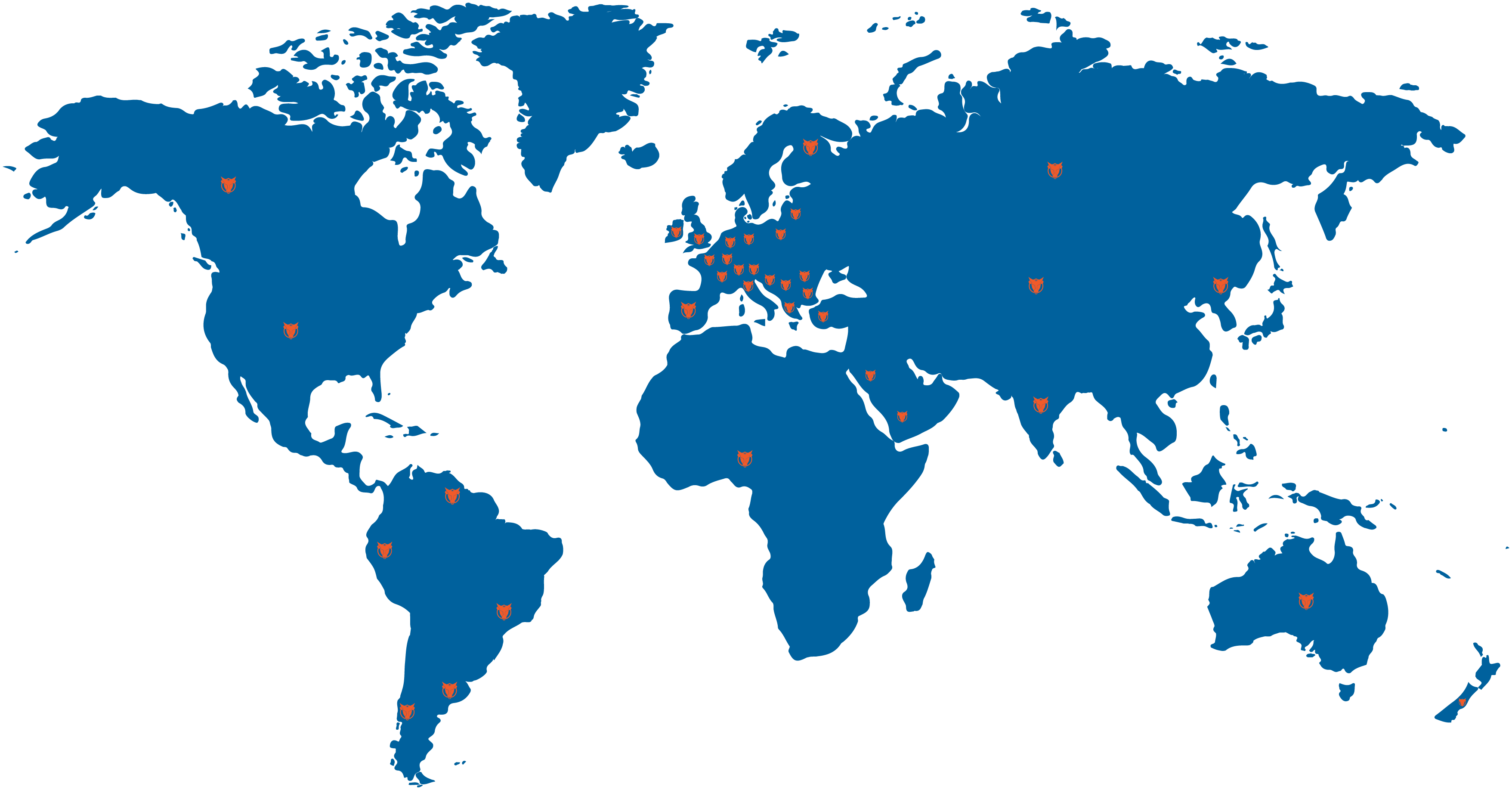 Mappa degli installatori Taurus nel mondo